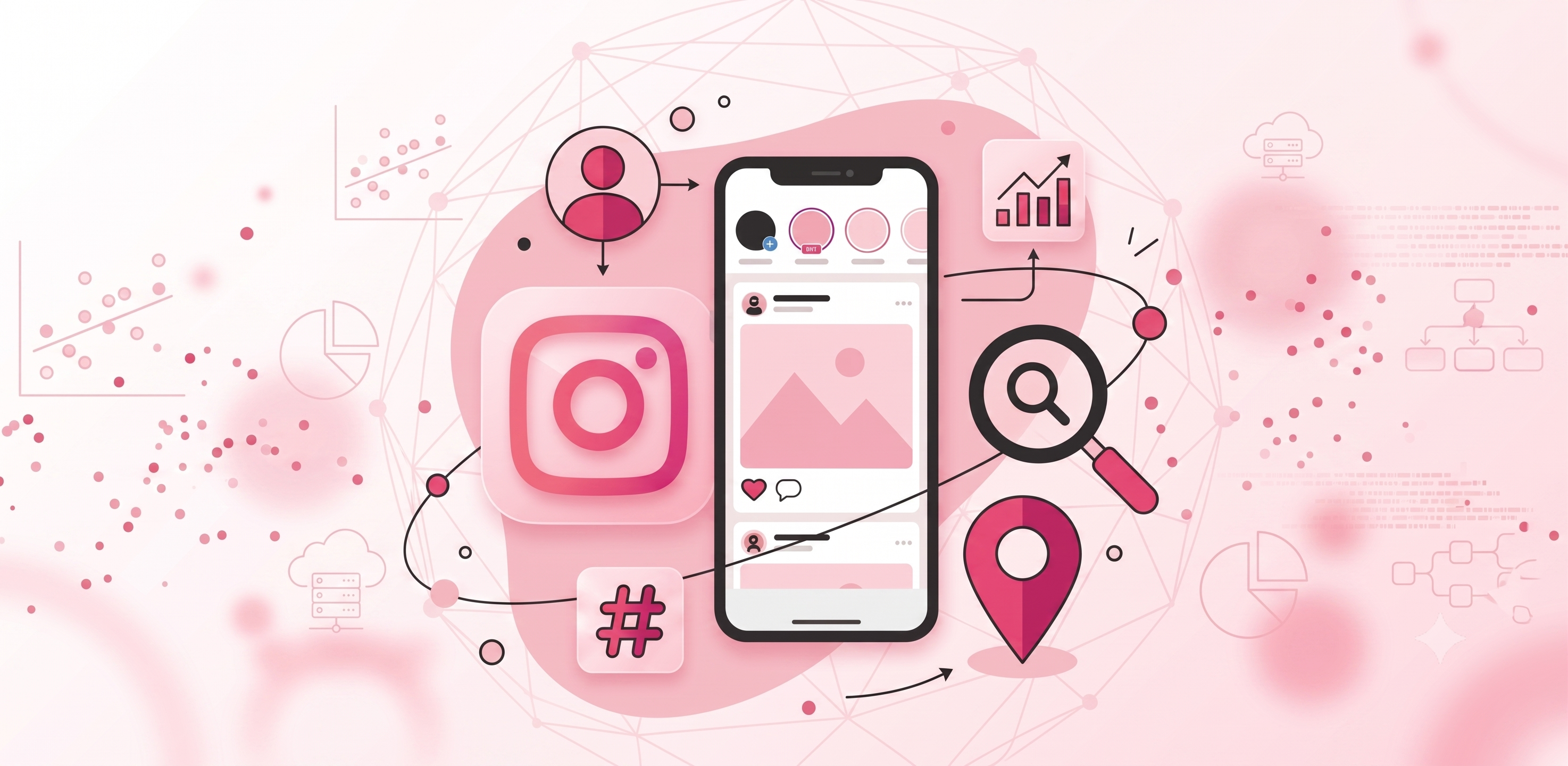 Instagram SEO and UGC content strategy banner for local business discovery